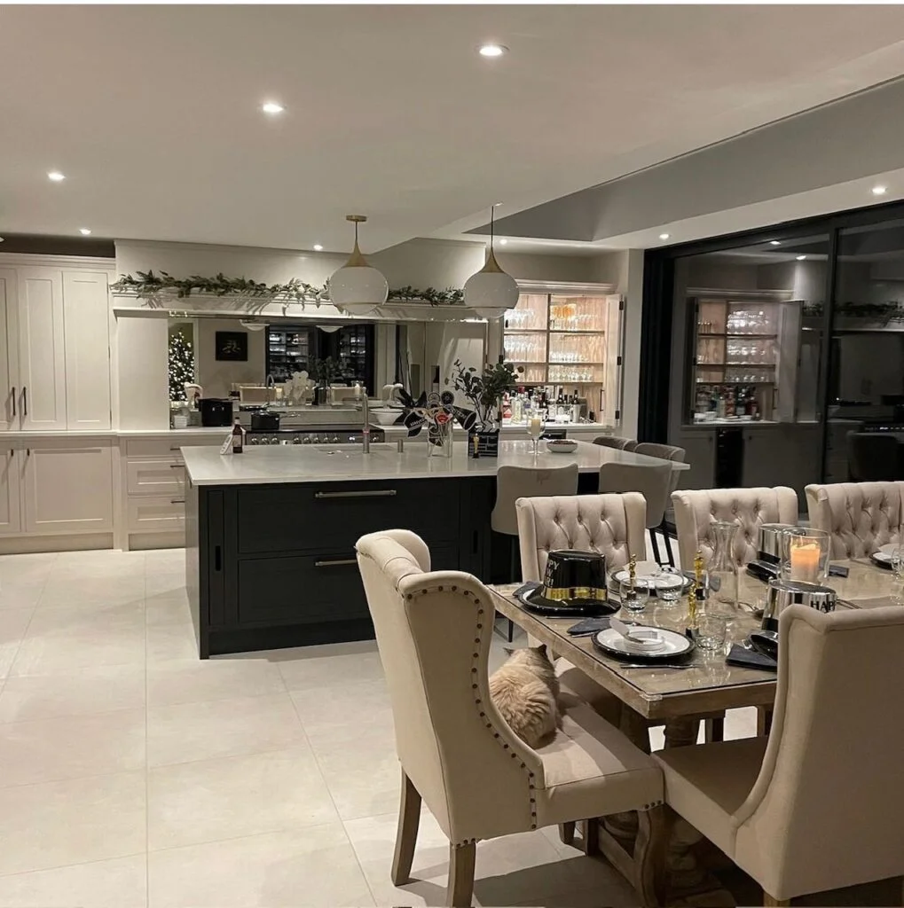 Completed kitchen and dining space at Woodend Park in Cobham